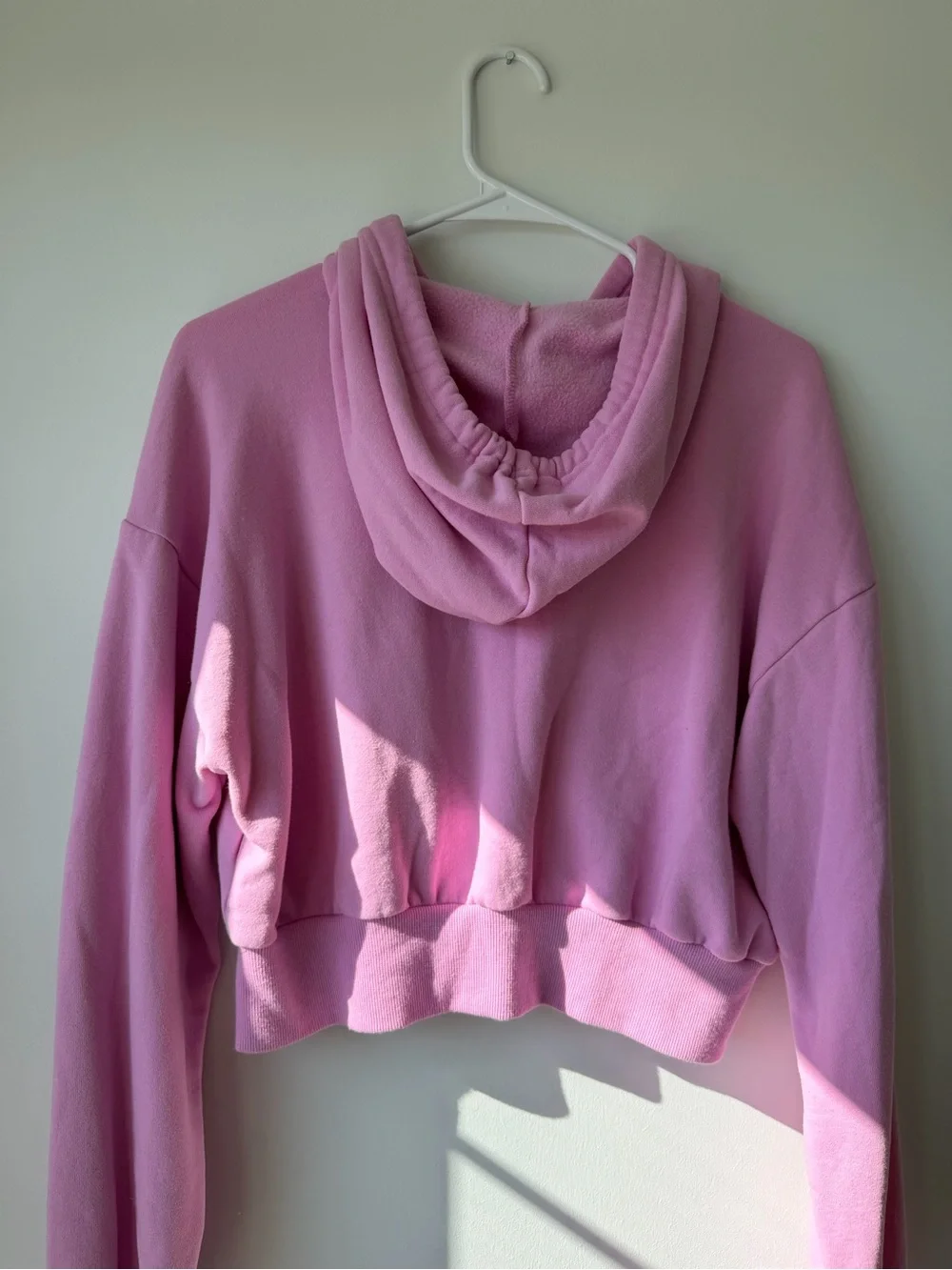 PLAYBOY Cropped Pink Zip-Up Bomber Hoodie